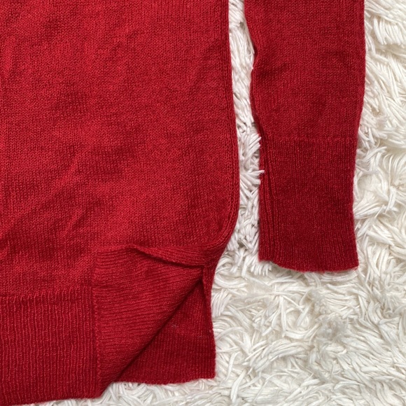 Loft Sparkle Pop Shine Embroidered Sweater 💗 Red & Gold - Picture 13 of 16